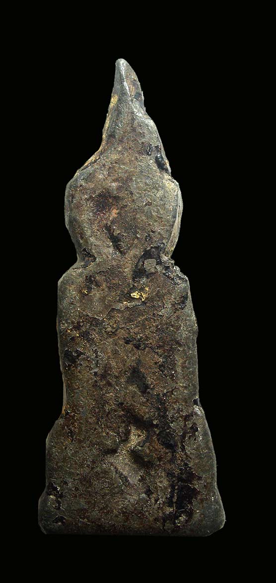 เชียงแสนเดี่ยว เนื้อตะกั่วสนิมแดง จ.เชียงราย ลงรักปิดทองเดิมๆมีหน้า-ตาสวยๆ