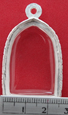  ตลับเงินลงยาซุ้มกอ พิมพ์ใหญ่ เปิดหลังของใหม่