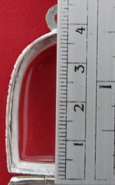  ตลับเงินลงยาซุ้มกอ พิมพ์ใหญ่ เปิดหลังของใหม่