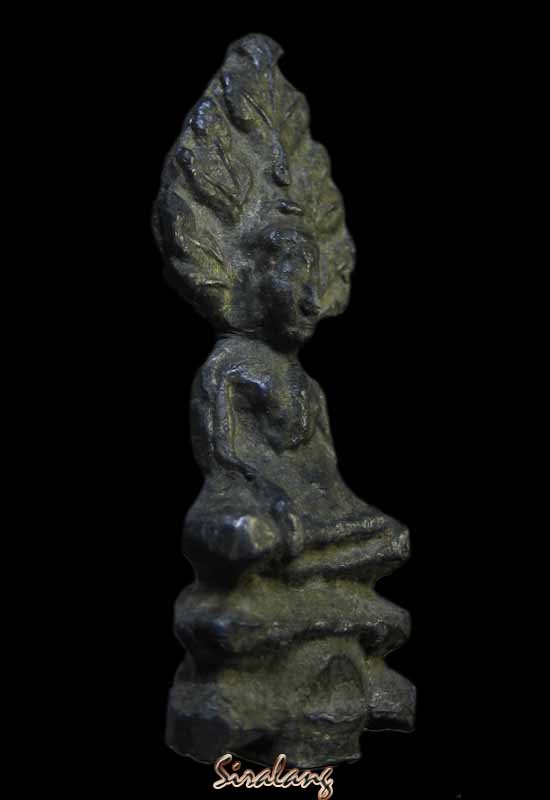 พระกรุวัดเลียบ เนื้อชินตะกั่ว ปรกโพธิ์ พิมพ์เล็ก