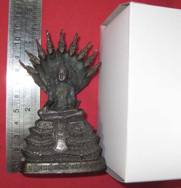 พระบูชาตั้งหน้ารถนาคปรก 9 เศียร ฐาน2 นิ้ว สูง 4 นิ้ววัดไทยเมืองบั้งไพพญานาค อ.โพนพิสัย จ.หนองคาย