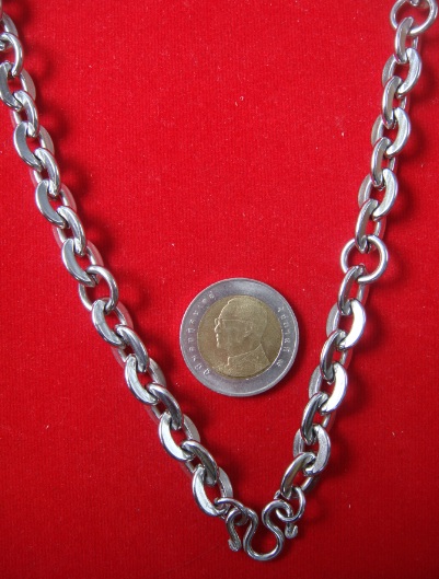 @@สร้อยสแตนเลส  ลาย ข้อห่วง  ยาว 30 นิ้ว  9 ห่วง @@