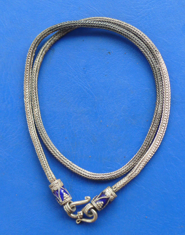 สร้อยเงินแท้ส่วนหัวลงยา