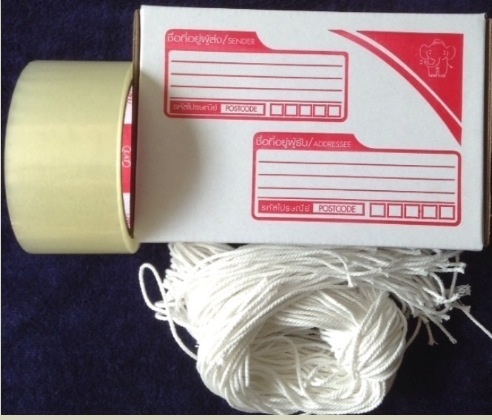 *****กล่องไดคัท No.0พร้อม เชือกเทป ครบ ชุด จำนวน 50 กล่อง ****ตราช้าง ++++++