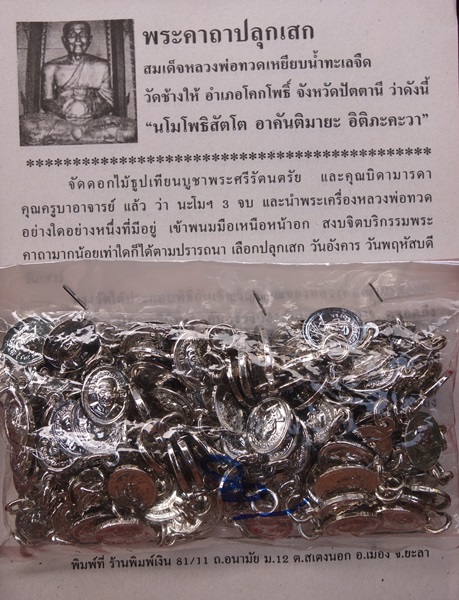 เม็ดแตงชุบนิกเกิ้ล วัดช้างให้ ปัตตานี ปี 55 (100 เหรียญ) พร้อมใบคาถา เคาะเดียว #102#