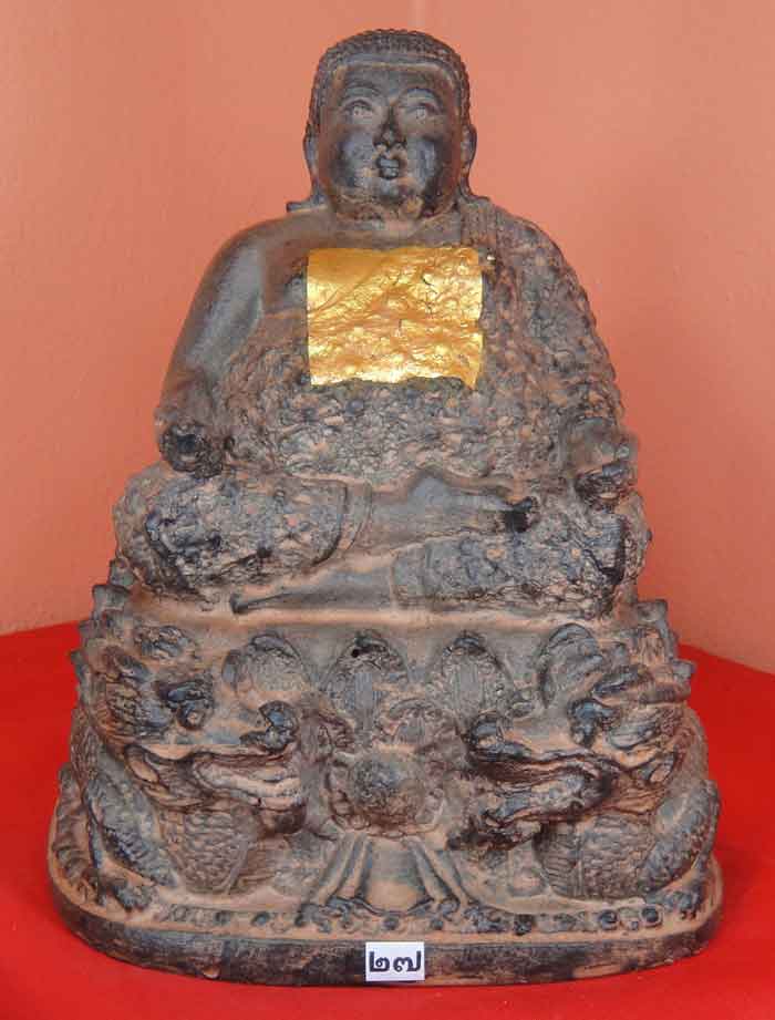 ((วัดใจเคาะเดียว๑๐บาท))) พระสังกัจจายน์ พระ...แห่งโชคลาภ หน้าตัก ๕ นิ้ว เนื้อศิลาแลงหล่อ งานฝีมือพุท