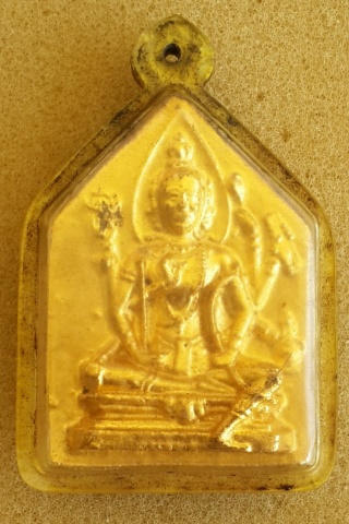 พรหม 5 เหลี่ยมใหญ่ ปิดทอง เลี่ยมเก่า แบบเดิมๆ