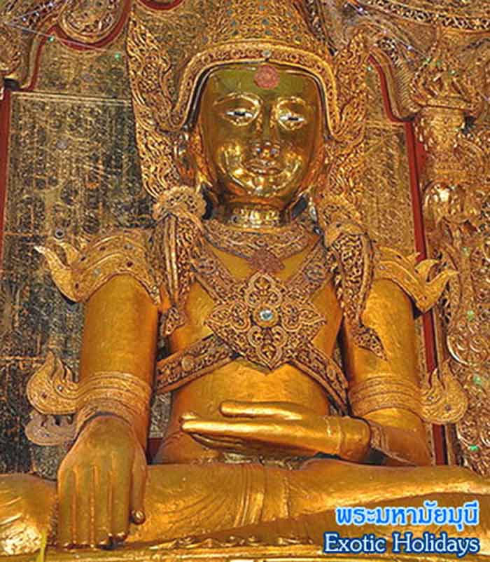 (((วัดใจเคาะเดียว ๑๐ บาทแดง))) พระมหามัยมุนี พระพุทธรูปทรงเครื่องแบบกษัตริย์ ปางมารวิชัย