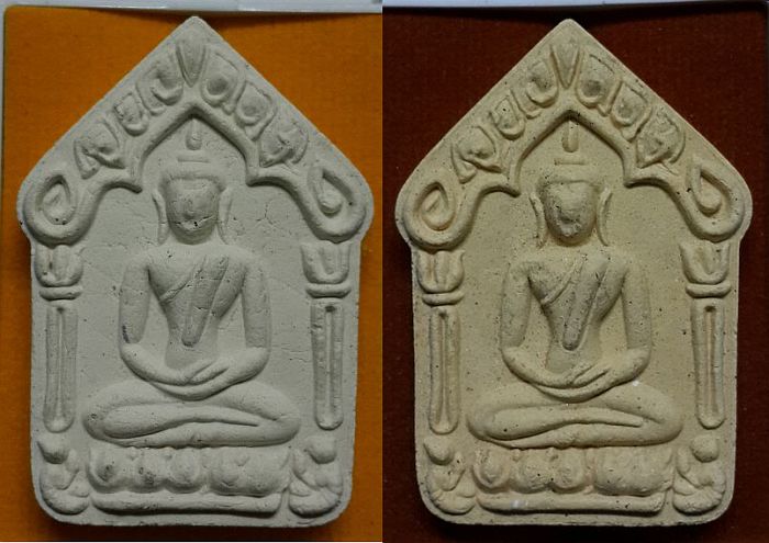 แพ็คคู่ พระขุนแผนผงพรายกุมารหลวงปู่ทิม(ย้อนยุค) ปี57 พิมพ์ใหญ่ เนื้อเหลือง,เนื้อขาวตะกรุดทองแดงคู่
