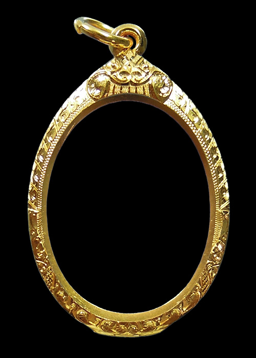 ตลับทองคำ ยกซุ้มบน+ล่าง มือ1ใส่เหรียญเจริญพร หลวงพ่อคูณ น้ำหนัก9.79กรัม