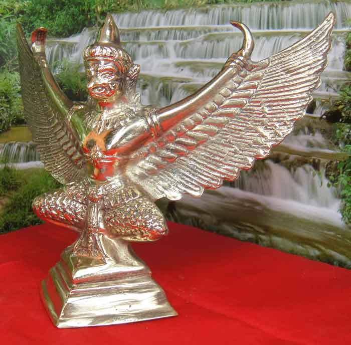 ((( วัดใจเคาะเดียว ๑๐ บาท แดง))) พญาครุฑ เนื้อทองเหลืองขัดเงา สำนักพุทธมณเฑียร เครื่องหมายแห่งสิทธิ