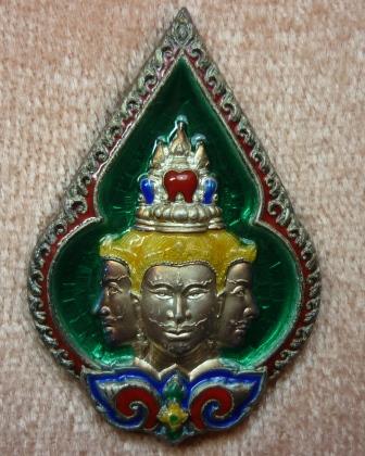 พระพรหม (เนื้อเงินลงยา) หลวงพ่อพูล วัดไผ่ล้อม