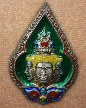 พระพรหม (เนื้อเงินลงยา) หลวงพ่อพูล วัดไผ่ล้อม