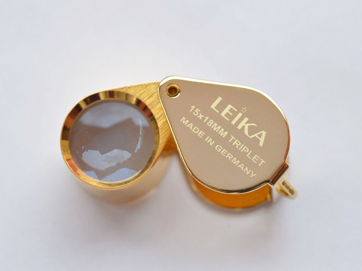 กล้อง** leika15*18mm** สีทองไมครอน(MAND IN GERMAN) เลนส์แก้ว3ชั้นเคลือบมัลติโค๊ดตัดแสงพร้อมซองหนังแล