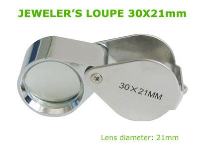   กล้อง JEWELER'S LOUPE 30x 21mm SILVER E YE MAGNIFYING GLAS S 