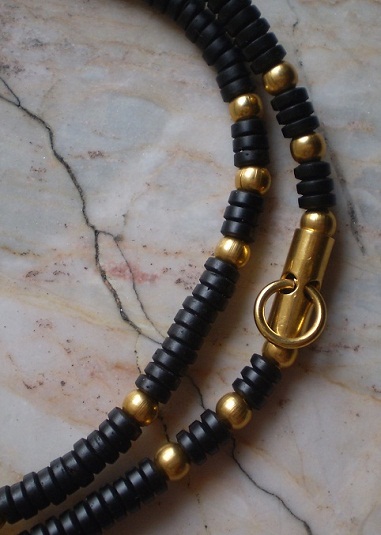 สร้อยกระลาตาเดียว บวกเม็ดสแตนเลสไมครอน  3 ห่วง  เคาะเดียว 