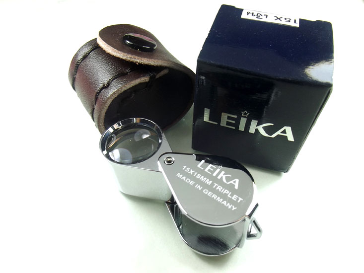 กล้อง** leika15*18mm** สีเงินโครเมี่นยม เลนส์แก้ว3ชั้นเคลือบมัลติโค๊ดตัดแสงพร้อมซองหนัง