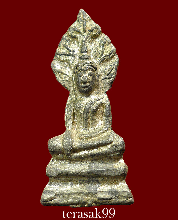 พระกรุวัดเลียบ พิมพ์ปรกโพธิ์ เนื้อชินเงิน กรุงเทพฯ สวยๆ