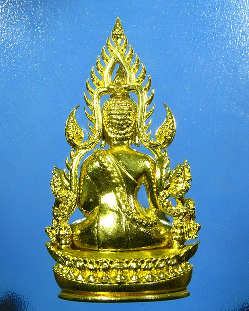 พระพุทธชินราช พิมพ์แต่งฉลุลอยองค์ เนื้อทองระฆัง รุ่น จอมราชันย์ หมายเลข 15157