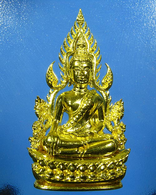 พระพุทธชินราช พิมพ์แต่งฉลุลอยองค์ เนื้อทองระฆัง รุ่น จอมราชันย์ หมายเลข 15109
