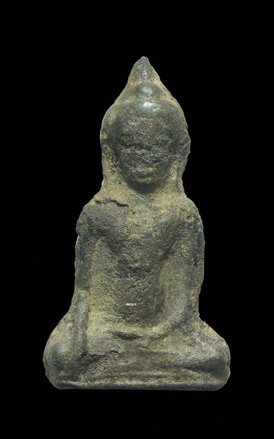 พระโภคทรัพย์พระร่วงนั่ง กรุน้ำผึ้ง จ.สุโขทัย เนื้อชินเงิน