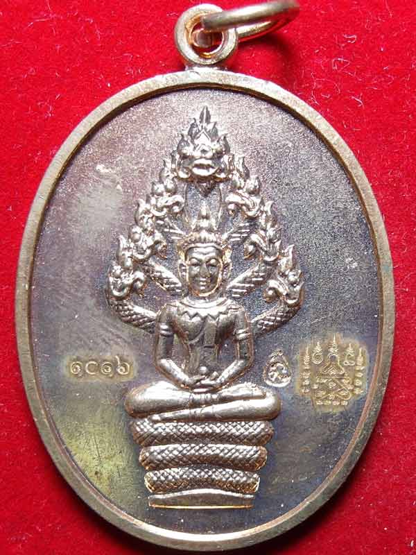 พระนาคปรกไตรมาส ๕๑ หลวงพ่อสาคร วัดหนองกรับ เนื้อทองแดงผิวไฟ