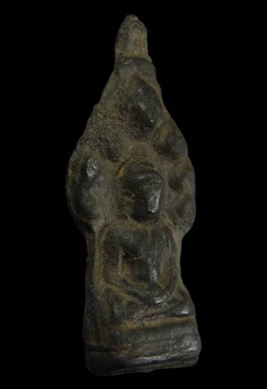 พระนาคปรกกรุวัดบรมธาตุ กำแพงเพชร เนื้อชินเงิน 