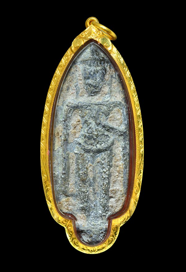 พระกรุวังเพิ่ม อ.ชุมแพ จ.ขอนแก่น เนื้อตะกั่วสนิมแดง+เลี่ยมทอง