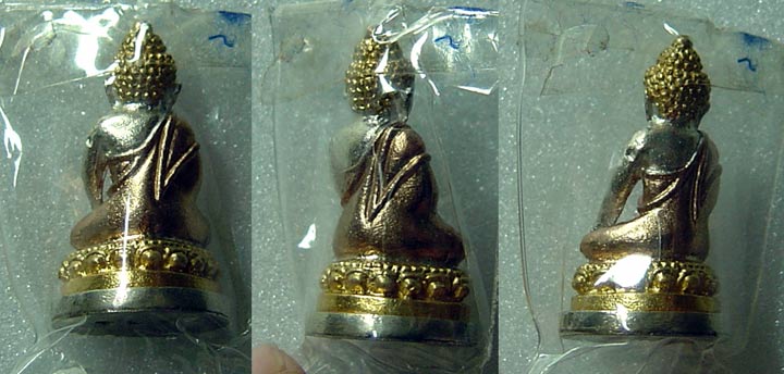 พระชัยวัฒน์เพชรกลับ เนื้อสามกษัตริย์ รุ่นแรก หลวงปู่หงษ์ สวยมาก พร้อมกล่องเดิม