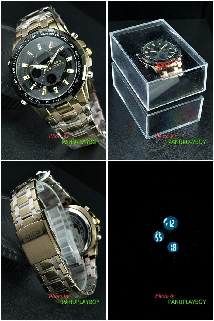 (เคาะเดียว)นาฬิกา OTS WATCH นาฬิกานำเข้าจากประเทศเกาหลีของแท้ 100% พร้อมกล่อง ใบ ป้าย