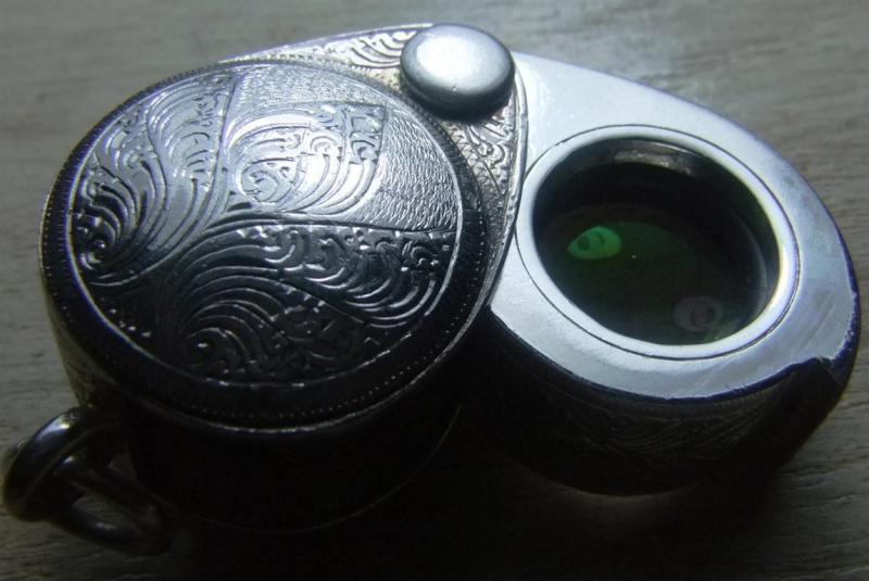 กล้องส่องพระ ตัวเรือนเงินแท้ ๙๒.๕ หนาสวยเลย ๑๐x สวยจริงๆ