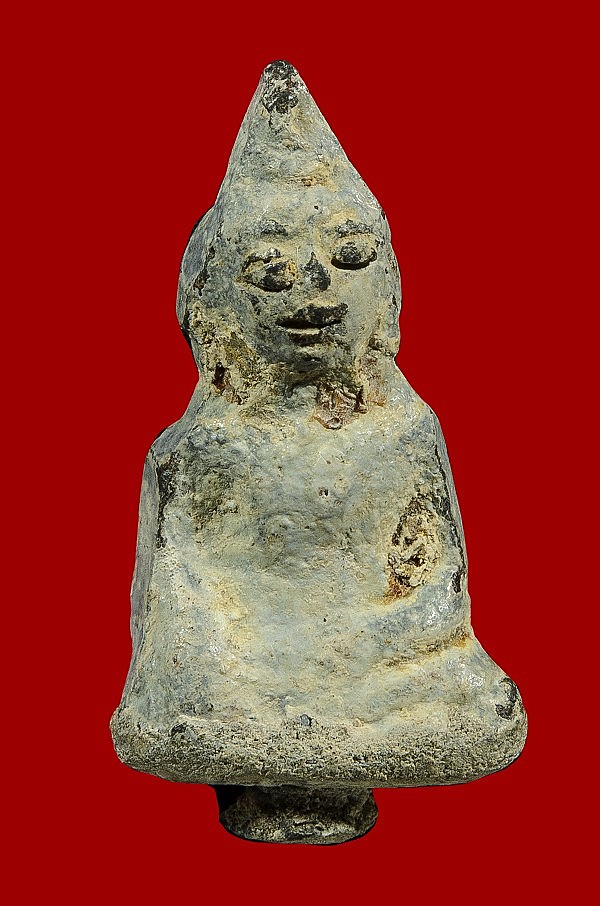 พระยอดธงกรุเชิงท่า เนื้อตะกั่วสนิมแดง ไขจัด