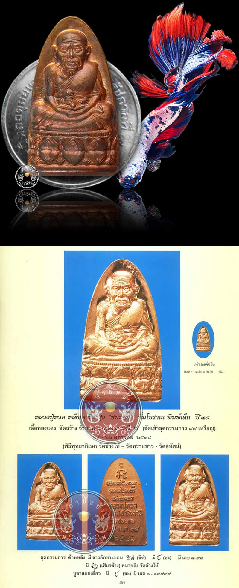 หลวงปู่ทวดหลังเตารีด รุ่น "ชนะคน" เนื้อทองแดง (พิมพ์เล็ก) เสกวัดช้างให้-วัดทรายขาว-วัดสุทัศน์ฯ 2538