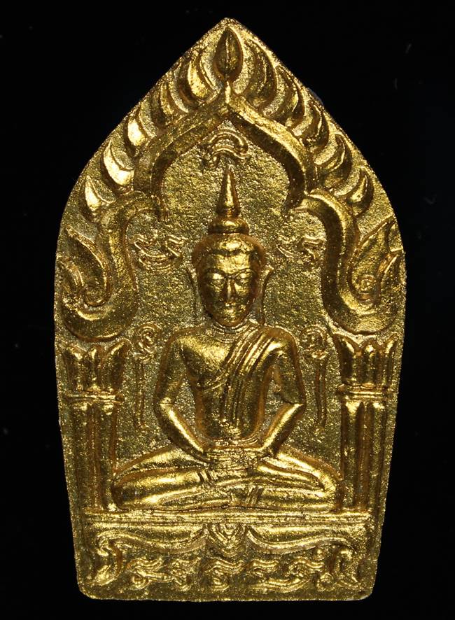 **พระขุนแผนพรายกุมาร หลวงพ่อสาคร รุ่นพรายทอง ทาทอง โรยพลอย เลข 5464 เคาะเดียวแดง