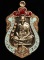 **เหรียญเสมามหากาฬ หลวงพ่อคง วัดกลางบางแก้ว เนื้อทองแดงลงยา เลข 1197 เคาะเดียวแดง**