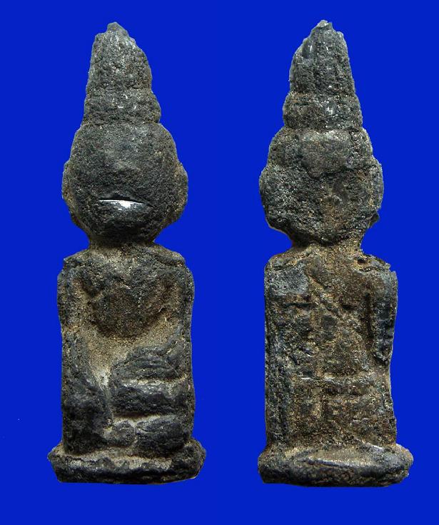 พระกรุนาคาม พิมพ์ลอยองค์ขนาดเล็ก เนื้อชินเงิน จ.นครศรีธรรมราช