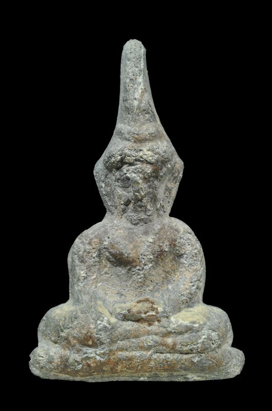 พระท่ากระดาน หลวงพ่อนารถ วัดศรีโลหะราษฏร์บำรุง พิมพ์เล็ก เนื้อชินตะกั่วเก่าสนิมแดง ปี๒๕๒๐