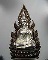 พระพุทธชินราช พิมพ์แต่งฉลุ ลอยองค์ รุ่นจอมราชันย์ เนื้อโลหะชุบเงิน ซุ้มนวโลหะ หมายเลข 1886