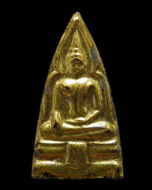 พระเนื้อตะกั่วลงรักปิดทอง รุ่น 2 หลวงพ่อยุ้ย วัดบางกะปิ กรุงเทพฯ พิมพ์ใหญ่ สร้างจากเนื้อเก่าพระกรุวั