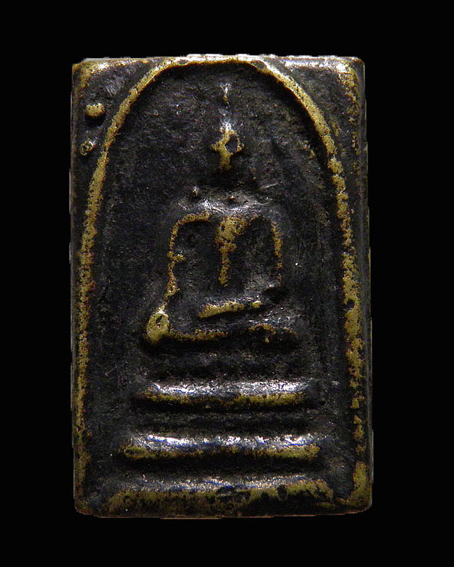 สมเด็จหล่อโบราณ วัดแสนสุข จ.อ่างทอง เนื้อทองผสมเก่า ปี 2494 หลวงพ่อแพ วัดพิกุลทอง และเกจิเก่งๆ 