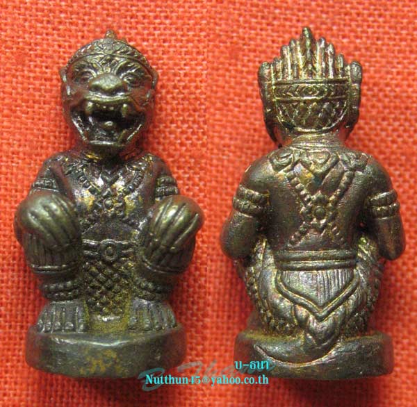 เคาะเดียว หนุมานหลวงปู่คำบุ เนื้อชนวนก้นอุดสีผึ้งและชานหมาก ตอกโค้ด หลวงปู่คำบุ สวยๆครับ#๓