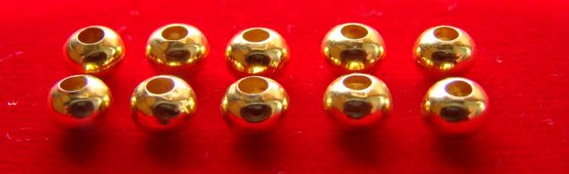 เม็ดทองกลม 90 % ขนาด 5 mm จำนวน 10 เม็ด