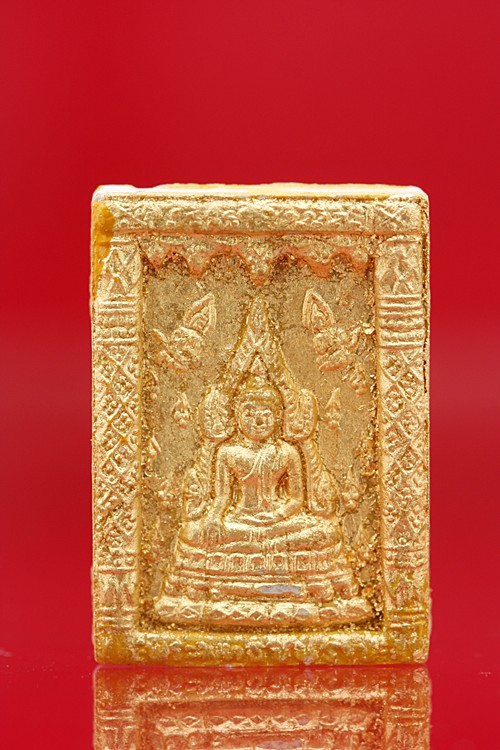 พระผงพระพุทธชินราช หลังสมเด็จพระนเรศวร ปัดทองเดิม...../1