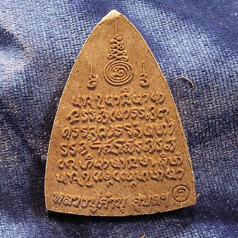 ขุนแผนเนื้อว่านผสมผงรกแมวหลวงปู่คำบุ (ว่านสาวหลง)