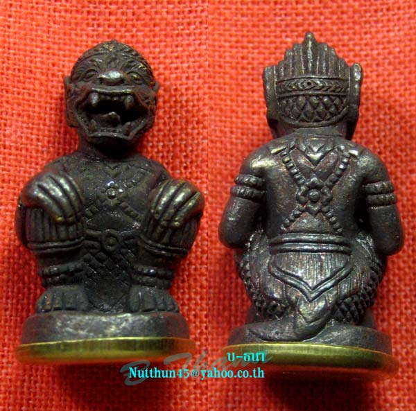 เคาะเดียว หนุมานหลวงปู่คำบุ เนื้อชนวนก้นทองเหลืองอุดสีผึ้งและชานหมาก โค้ด กรรมการ สวยๆ#๕