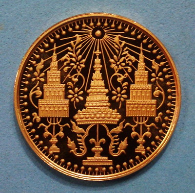 เหรียญพระแก้วมรกต 3 ฤดู หลังตราำ ร.4 เนื้อทองแดงขัดเงา ตลับเดิม เหรียญสวยมาก ผลิตจากประเทศออสเตรเลีย