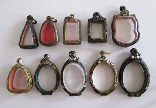 ตลับเงินแท้+ลงยา..เก่า.จำนวน.10.ใบ