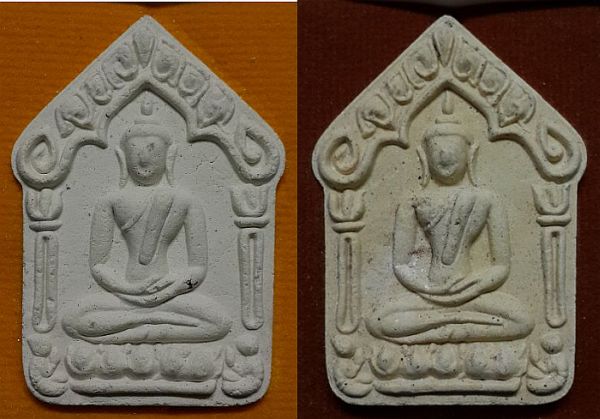แพ็คคู่ พระขุนแผนผงพรายกุมารหลวงปู่ทิม(ย้อนยุค) ปี57 พิมพ์ใหญ่ เนื้อเหลือง,เนื้อขาวตะกรุดทองแดงคู่