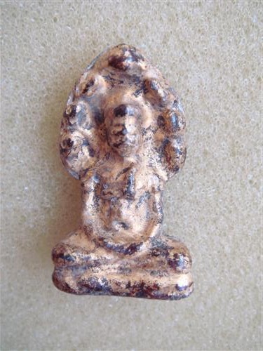 พระวัดเชิงท่า (พิมพ์เล็ก) ทาชาดแดง ปิดทอง พิมพ์พระนาคปรก สวยๆ (เคาะเดียว) 350 บาท