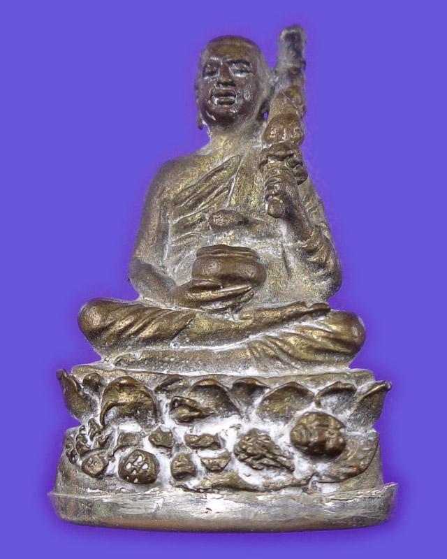 พระสิวลีรวยทรัพย์ เนื้อนวะ ก้นหุ้มเงิน รุ่นแรก หลวงปู่คำบุ วัดกุดชมภู จ.อุบล